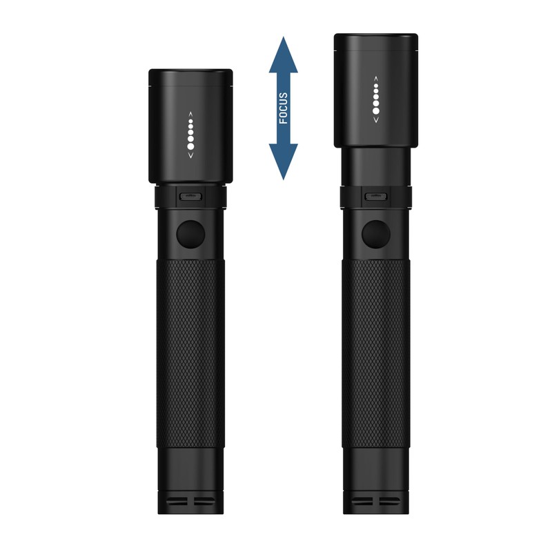 ANSMANN LED Future Flashlight, Aluminium Black