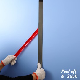 Trimold - Moldura de pared de acero inoxidable para despegar y pegar, borde de metal autoadhesivo flexible para techo, marco de espejo y más, acabado tipo espejo metalizado negro