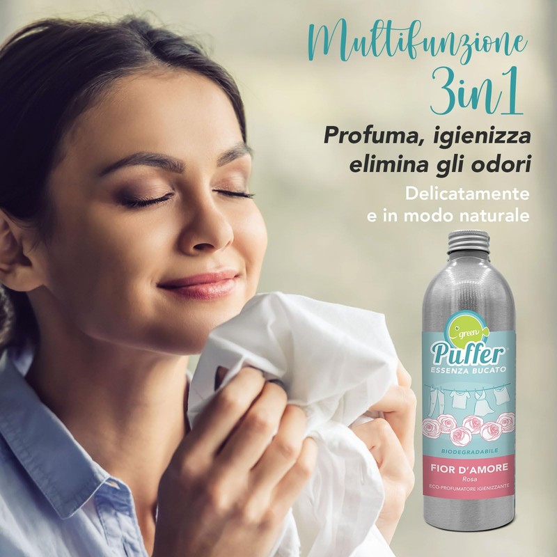 Green Puffer ESSENZA BUCATO FIOR D'AMORE for laundry and small