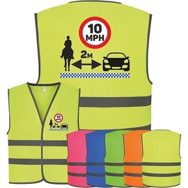 Corporate Togs Kids Children's Equine Hi-Vis Waistcoat GIVE SPACE SLOW DOWN Horse Safety Vest - Fastening Waistcoat | Protective Safety Wear