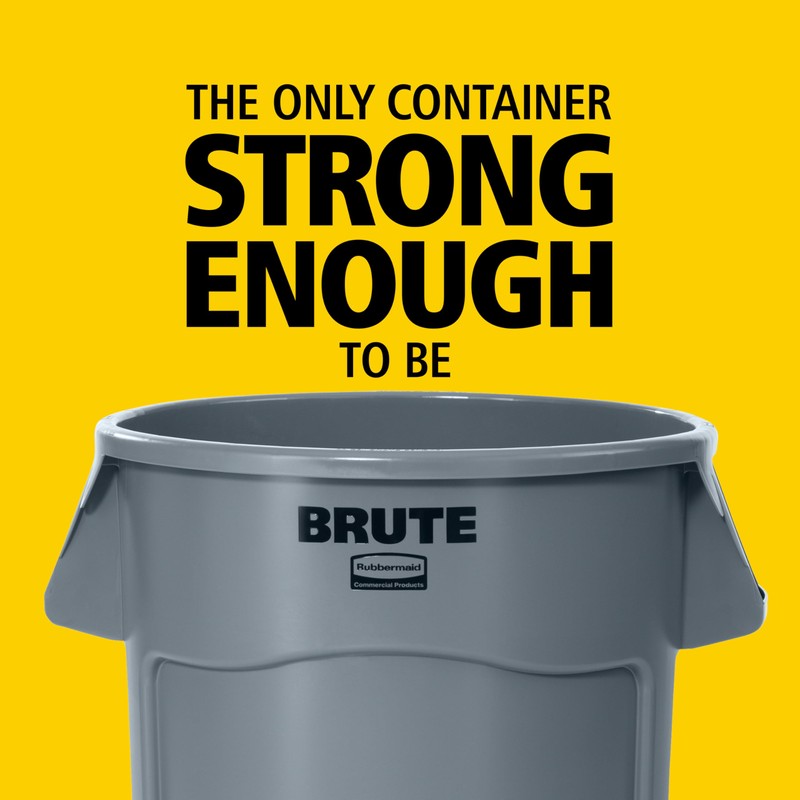 Rubbermaid Commercial Products BRUTE Heavy-Duty Round Trash/Garbage Can with Venting
