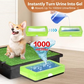 Xfire 30 Pack Pet Loo Liners for Petsafe Dog Potty Pee Pod, Disposable Pet Loo Tray Liner Bags with Absorbent Pads Instant Odor Control Urine Disposal Kit (Lemon)