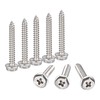 sourcing map Phillips Hex Washer Self Tapping Screws, M4 x