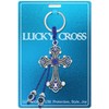 LUCKBOOSTIUM Cross Keychain Ring w/Evil Eye Tassel, Sign of Good