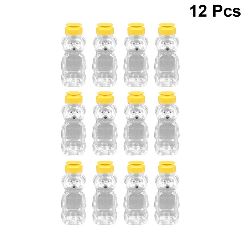 Cabilock Bear Honey Bottle Flip Top Lid Cap with Jar
