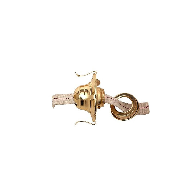 Creative Hobbies Brass Plated Oil Burner with Cotton Wick -