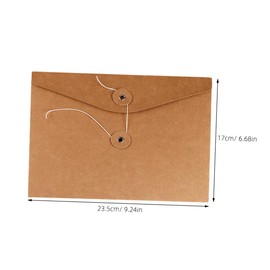 Operitacx Lever Arch Folder, Kraft Paper Document Envelope, Kraft File Organiser, Made of Kraft Paper, Envelopes, School, Super A4 Organiser, Pack of 10