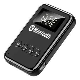 Transmisor Receptor Bluetooth 5.0 QYJU Aux Jack 3.5mm Negro Para TV y PC