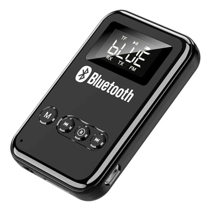 Transmisor Receptor Bluetooth 5.0 QYJU Aux Jack 3.5mm Negro Para