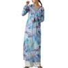antiqua Tie-Dye Pattern Sheer Dress Ladies YP-00148 OneSize Blue Mix