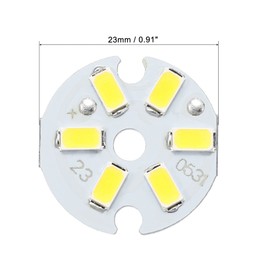 MECCANIXITY COB LED Light Chip Bead 3W 120lm 6000-6500K 23mm 9-11VDC Energy Saving Bulb for Spotlight Floodlight Replacement White 10Pcs