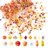 1000PCS Fall Crystal Glass Beads for Jewelry Making Crackle Orange