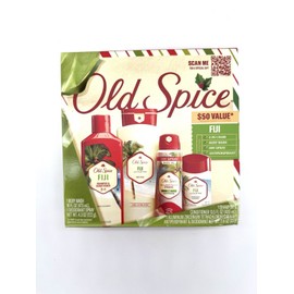 Old Spice Gift Pack for Men, Fiji Scent, Shampoo, Spray, Deodorant, Body Wash