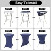 FestiCorp Spandex Table Cover, Cocktail Fitted Tablecloths, Round Highboy Stretch