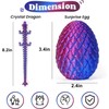 4 Pack 3D Printed Dragon Eggs with Dragon Inside Easter
