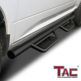 TAC Running Boards Compatible with 2009-2018 RAM 1500 Crew Cab | 2019-2023 RAM 1500 Classic | 2010-2024 RAM 2500/3500 Crew Cab | 4" Drop Side Steps Nerf Bars| Pickup Truck Accessories