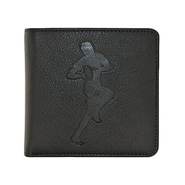 Mala Leather Leather Mens RFID Slim Wallet - Football Rugby Golf Fishing (Rugby)