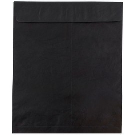 JAM PAPER Tyvek Tear-Proof Open End Catalog Envelopes - 11 1/2 x 14 1/2 - Black - 25/Pack