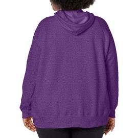 JUST MY SIZE womens Comfortsoft Ecosmart Fleece Full-zip Women's athletic hoodies, Violet Splendor Heather, 2X US