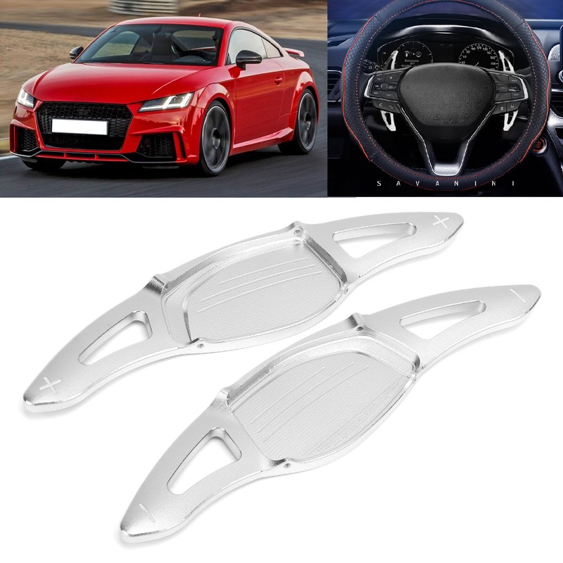 2pcs Steering Wheel Paddle Shifter Extension Aluminum Alloy Replacement for