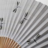 Kyoto Folding Fan, Made in Japan, Karaki, Pearl Fabric, Dragonfly,