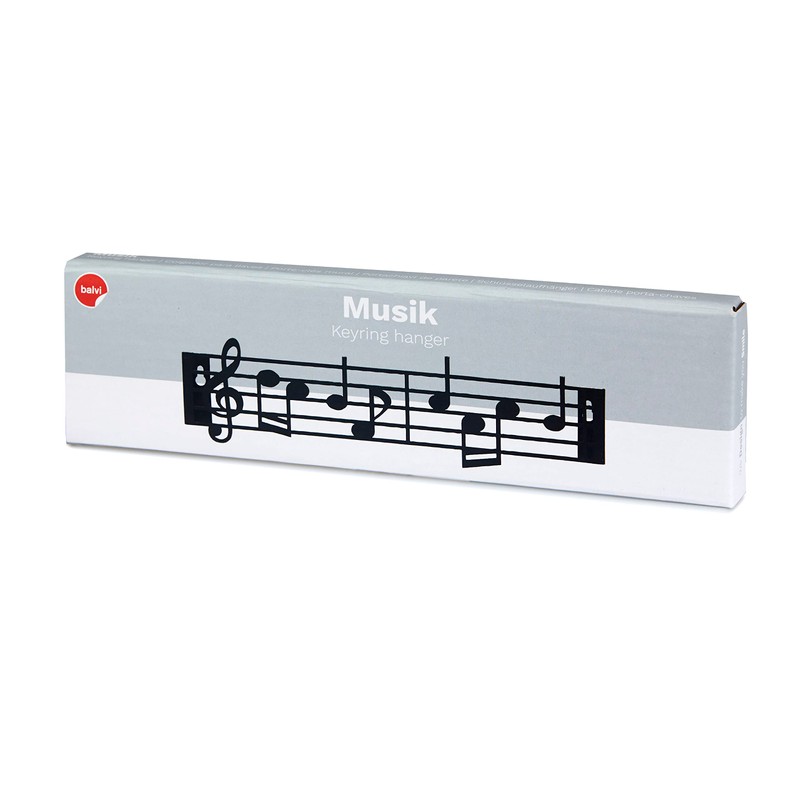 balvi Key Hanger Music Colour Black in the Shape of