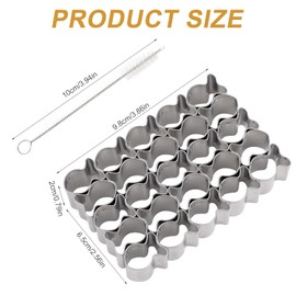 Goldfish Cracker Cookie Cutter, 25 Cavities Goldfish Cookie Cutter, Stainless Steel Goldfish Cracker Cookie Cutter with Cleaning Brush, Cute Mini Cookie Cutter for Baking