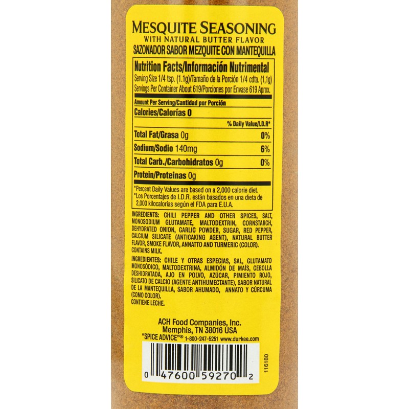 Durkee Mesquite Seasoning with Butter, 24-Ounce