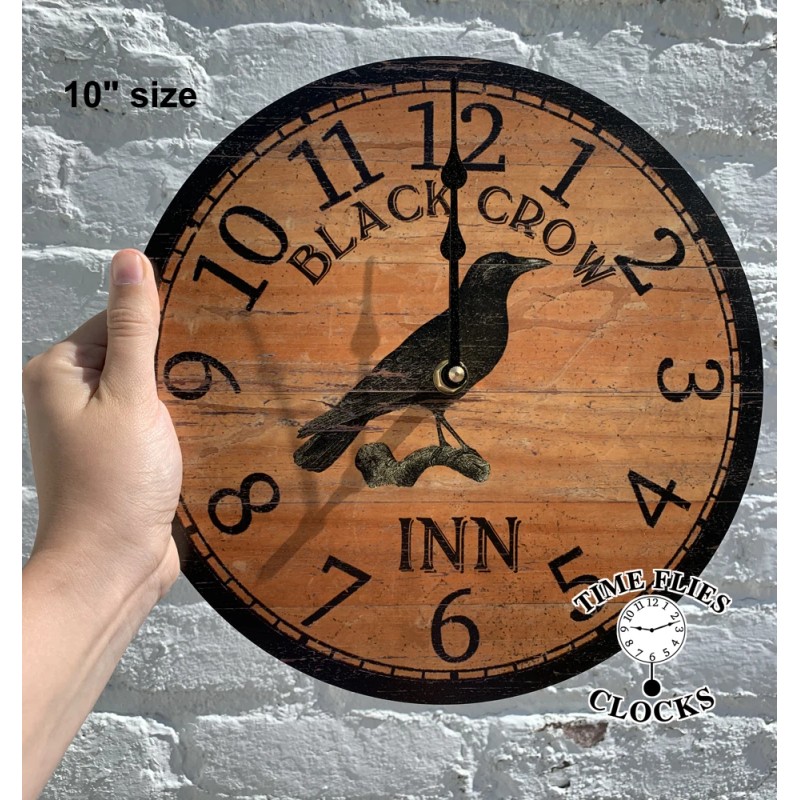 M. Dallas Co. Crow Clock-Black Crow Inn Clock - 23"