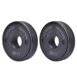 5/8"-11 Thread Angle Grinder Flange Nut, Self Tightening Lock Nut for Angle Grinder (Black 2Pcs)