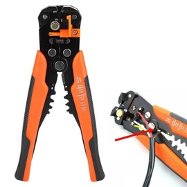 Adjustable Cable Wire Stripper - Automatic Wire Crimping Tool, DIY Cable Stripper - Professional and Super Sharp Crimping Pliers for Cable Cutting (Orange)