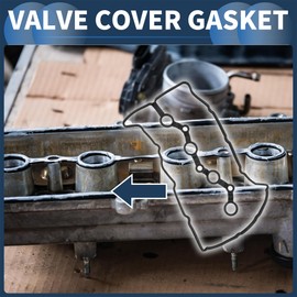 INFINAUTO Ventildeckeldichtung, Zylinderkopf-Ventildichtung Nr. 224412GGA1 für Hyundai Sonata 2014-2018 2.4L Schwarz