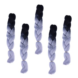 Baluue Synthetic Braids Hair Extensions 5pcs Braiding Hair Stylish Gradient Braid Headdress Hair Ornament for Girls