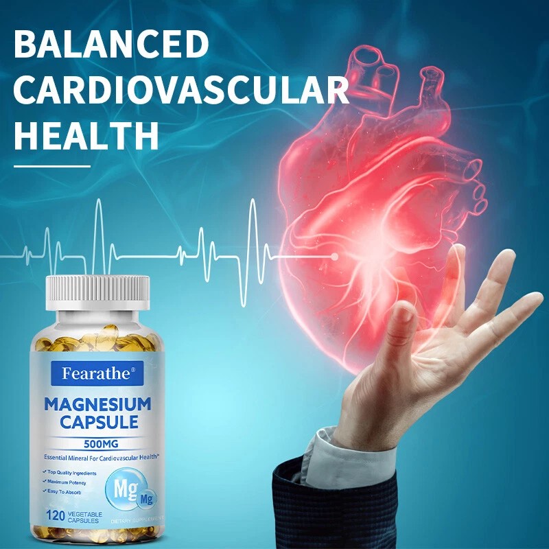 Fearathe Magnesium Capsuels | 500mg | 120 Capsules - US