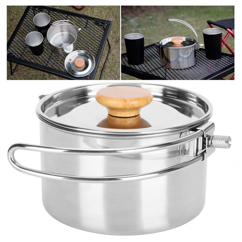 Stainless Steel Kettle Portable Folding Coffee Tea Pot for Outdoor