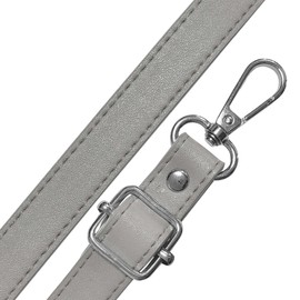 Strap Band Shoulder Strap for Women Bags Handbag - Colour Variation - Metal Parts Silver - Length Adjustable 70-128 cm - Width 1.8 cm, gray