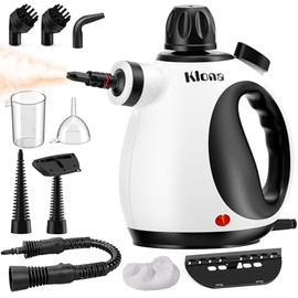 KLONA Steam Cleaner Handheld Steam Cleaner for Home Multipurpose Steam Cleaner with Safety Lock and 10 Accessories for Carpets, Curtains, Sofas, Kitchens