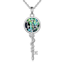 URONE Sigil of Lilith Necklace 925 Sterling Silver Sigil of Lilith Key Pendant Necklace Mythology Amulet Lilith Jewelry for Women