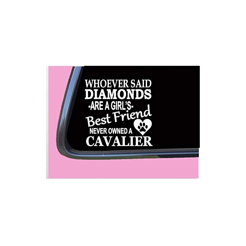 Cavalier Diamonds TP 488 Sticker 6" Decal rescue dog king