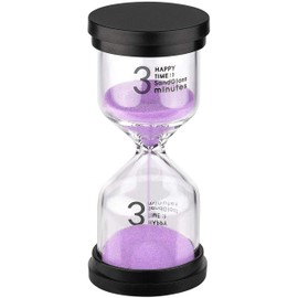SuLiao Hourglass 3 Minute Sand Timer：Colorful Sand Clock, Small Reloj De Arena Three Minutos, Plastic Hour Glass Sandglass for Kids, Games, Classroom, Kitchen, Decor