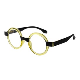 Eyekepper Round Reading Glasses for Women Retro Readers Eyeglasses - Yellow