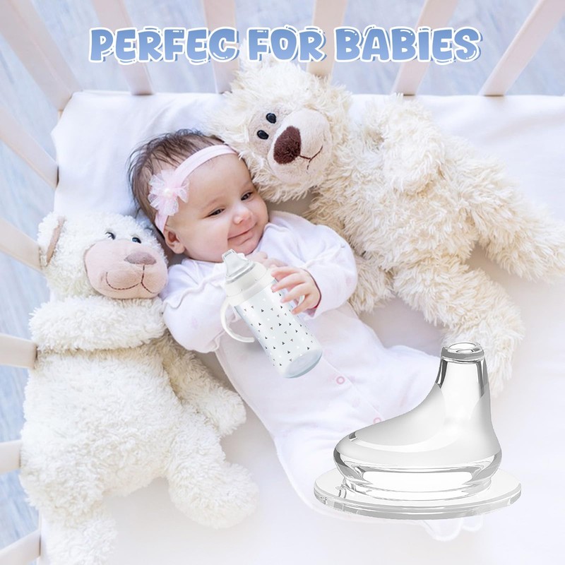 4/6 Packs Replacement Silicone Spout Compatible with NUK Learner Cup
