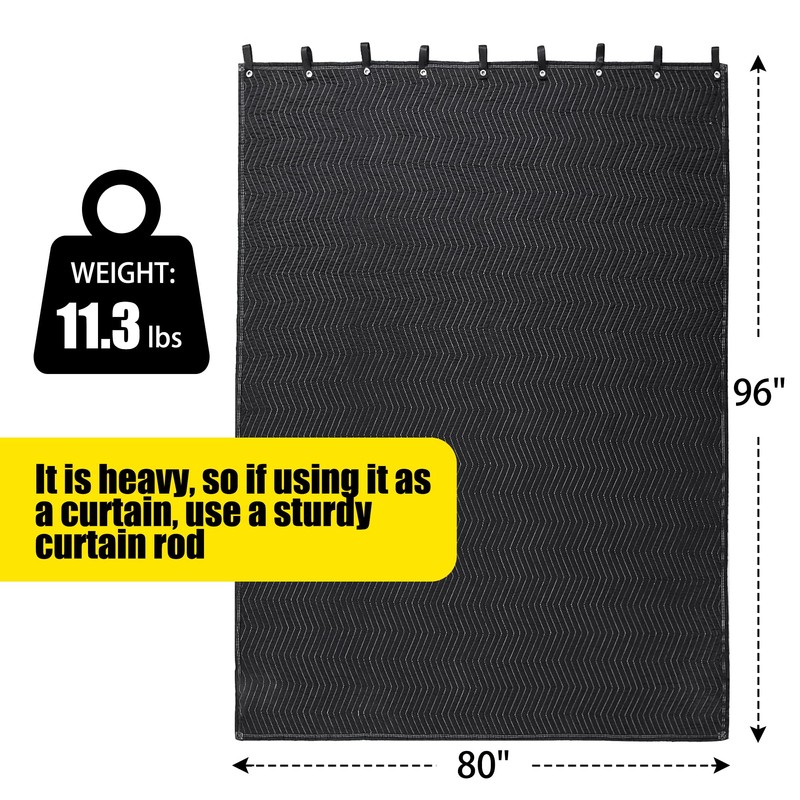 HOMBYS Large Sound Dampening Blanket, 96" x 80" Sound Absorbing