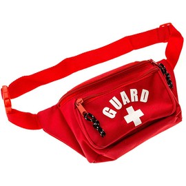 BLARIX Guard Fanny Pack Hip Pack Waist Bag 3 Pockets (Red)