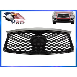 Unbeatable Auto Parts For 2016-2020 Infiniti QX60 Front Bumper Upper Grille W Camera Option Chrome