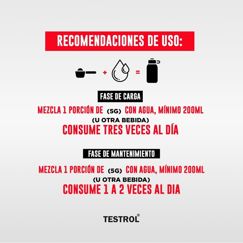 Testrol Creatina Essential en Polvo Creatina Monohidratada Apoyo a Potencia,