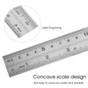 HIHUHEN Stainless Steel Ruler 15cm+20cm+30cm Office Ruler 3 Pieces Set