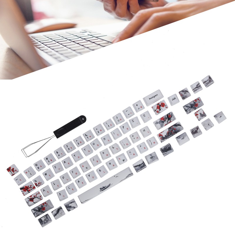 Keycaps PBT 5Sided Sublimation 71 Keys Keyboard Caps for Mechanical