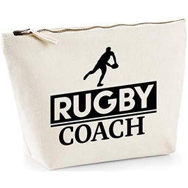 Hippowarehouse Rugby Coach printed make up cosmetic wash bag 18x19x9cm