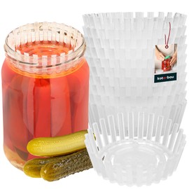KOTARBAU® Set of 10 Fermentation Weight for Preserving Jars, Diameter 100 mm, Polypropylene Fermentation Weights, Fermentation Lid, Preserving Aid for Cucumbers, Sieve for Preserving